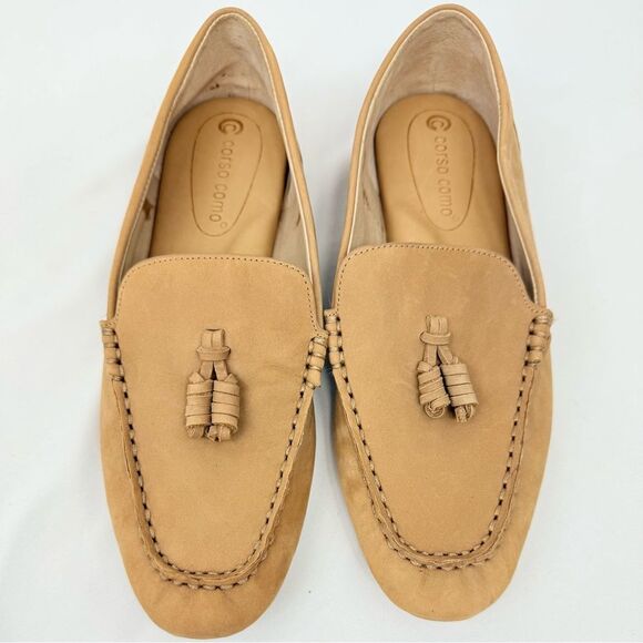 Corso Como BIRGITTA Light Brown Soft Leather Tassel Toe Driving Loafers - Picture 1 of 16